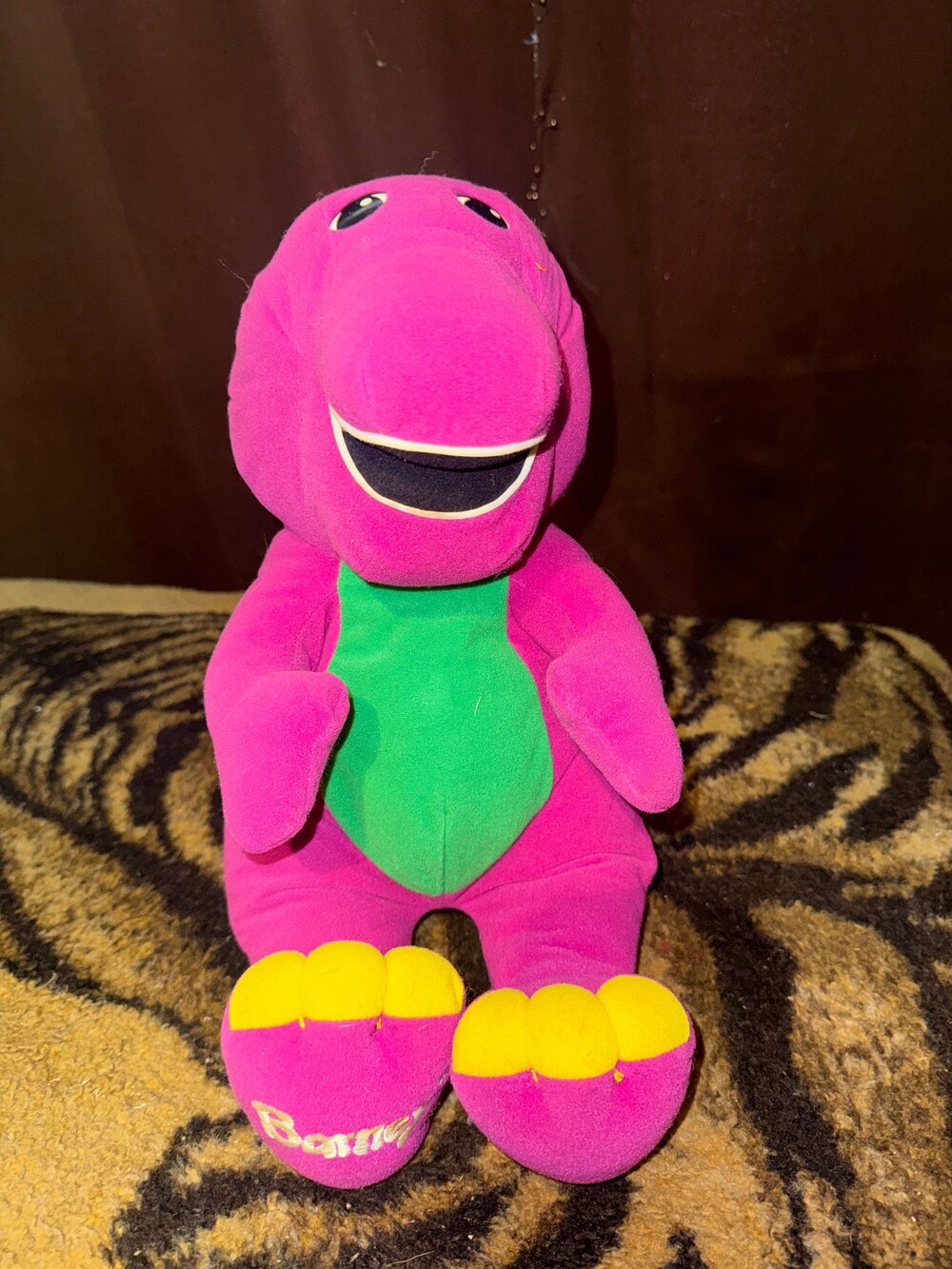 Playskool  vintage 1992 Barney talking soft purple dinosaur
